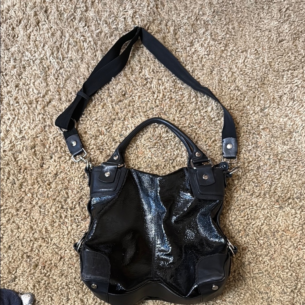 Black Patent Leather Donald J Pliner Women's Bag